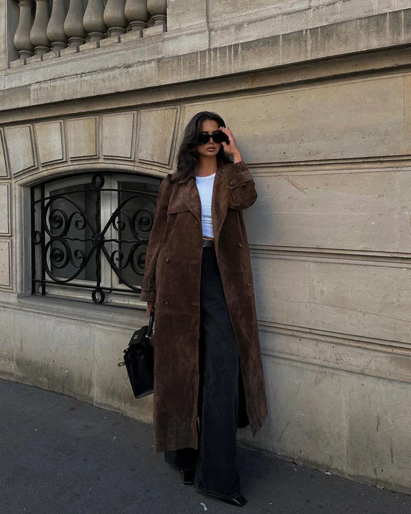 Trench-coat classique en daim